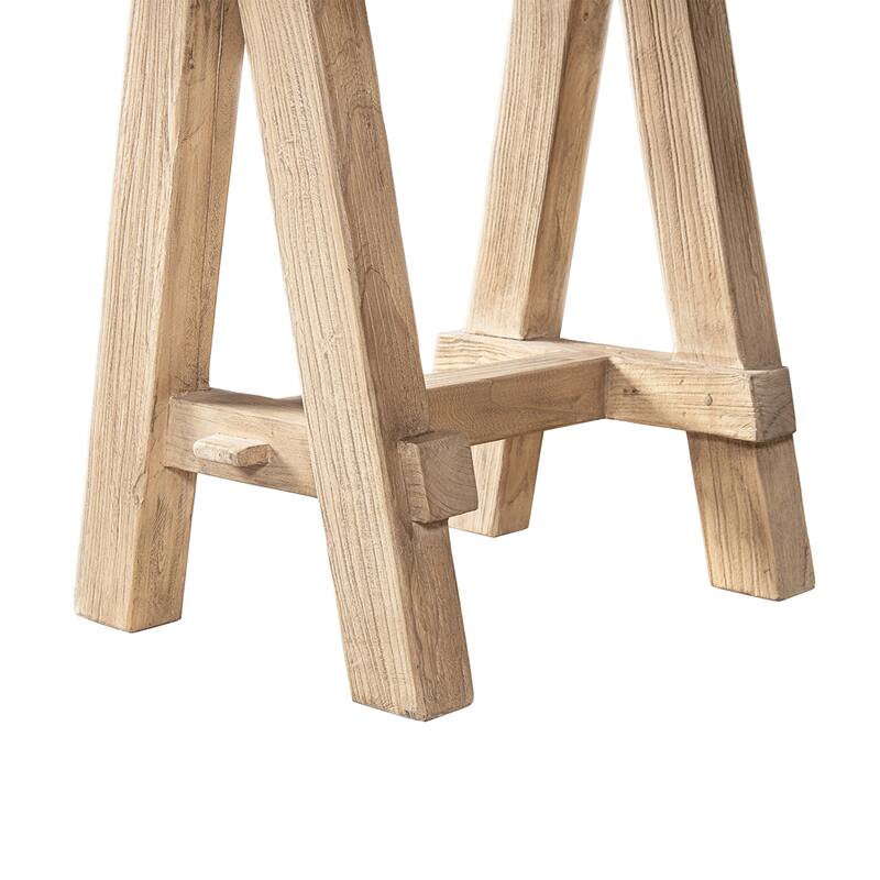 Jennifer Taylor Home Hawthorne 84" Solid Reclaimed Elm Trestle 8-Person Dining Table