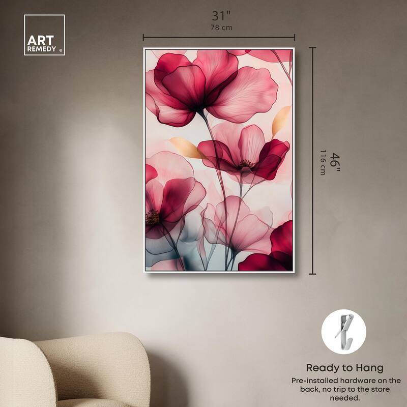 Chiffon Cherry Charm Canvas by Art Remedy