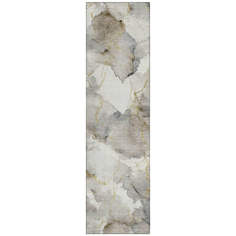 Machine Washable Indoor/ Outdoor Modern Brighton Chantille Rug