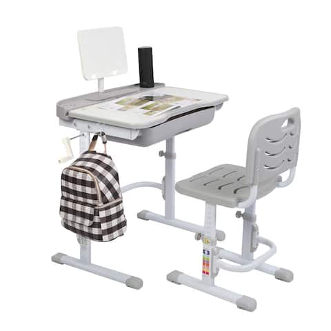 Hand-Operated Lifting Table Top Can Tilt Children's Study Table And Chair
