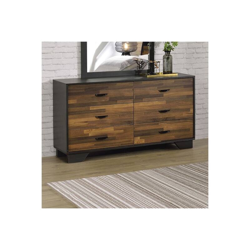 Gothic Dresser - Black Walnut Finish Storage Chest - Modern Bedroom Furniture