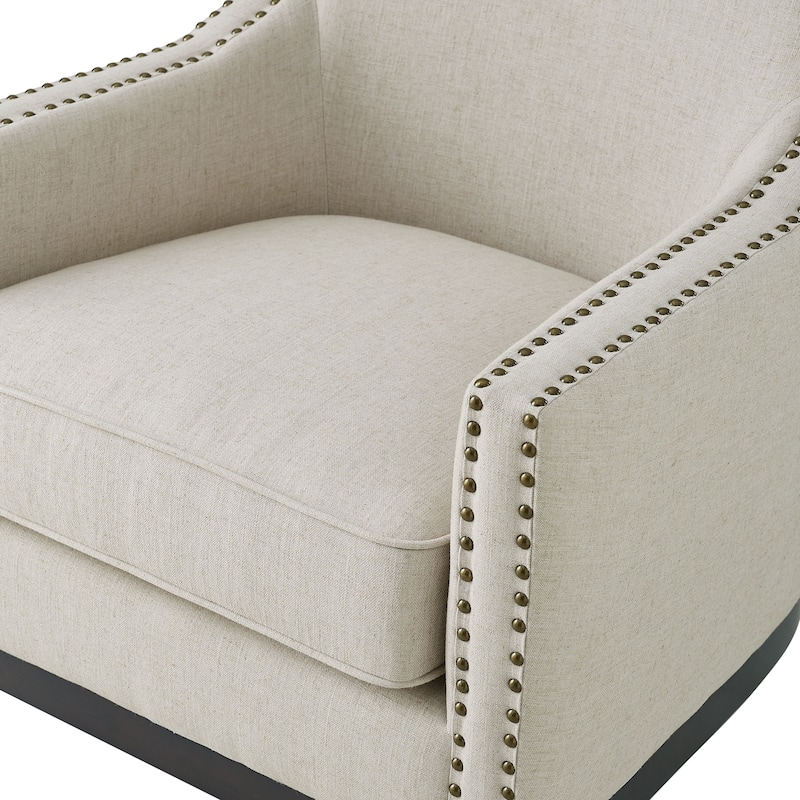 Steve Silver Railey Fabric Upholstered Modern Wingback Accent Chair