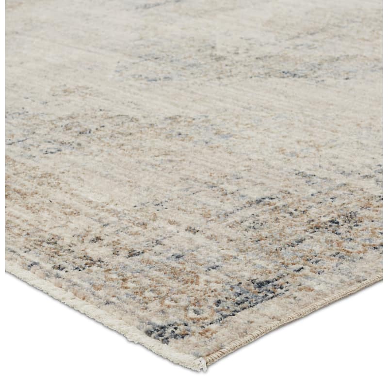 Adonia Medallion Taupe/ Blue Area Rug