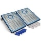 preview thumbnail 1 of 5, Hathaway Atlantic Cornhole Bean Bag Toss Game Set with LED Lights Teens - Gray/Blue