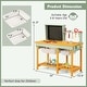 preview thumbnail 3 of 8, Costway Kids Wooden Toy Workbench with Storage Space & Blackboard Tool - See Details