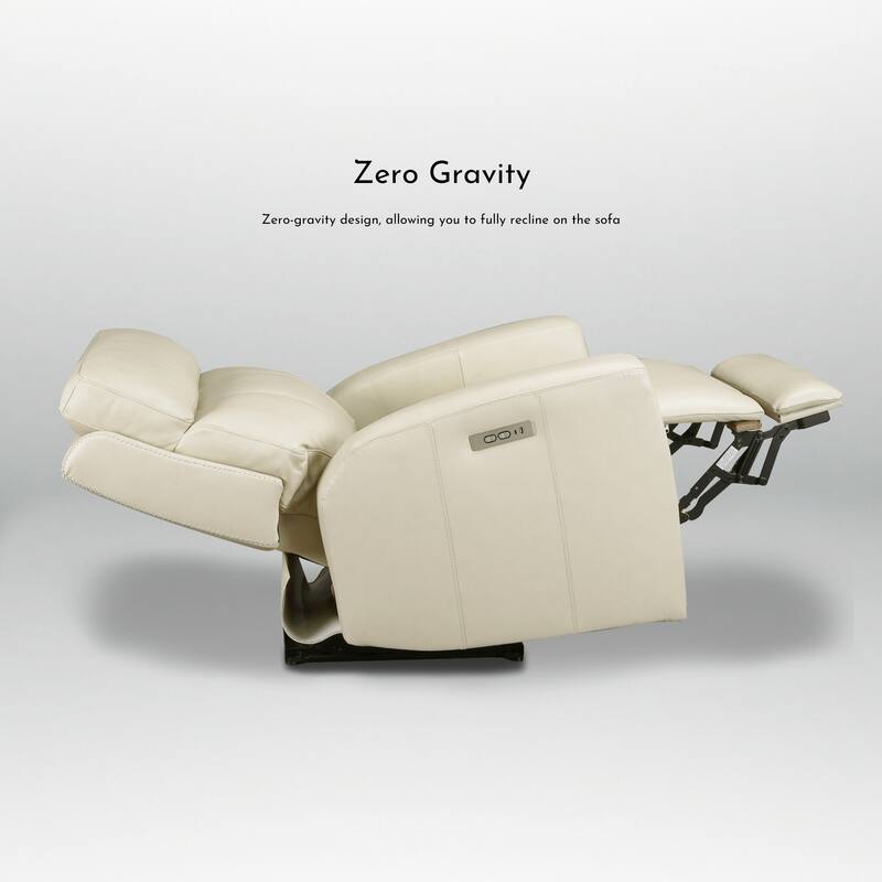 104" W 6 Seater Genuine Leather Power Sectional Sofa and Recliner Set with Dual Power, Zero Gravity, 1 Power Armlesschair