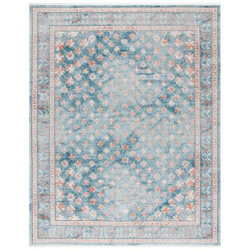 SAFAVIEH Shivan Milenija Shabby Chic Rug - 9' x 12' - Blue/Rose