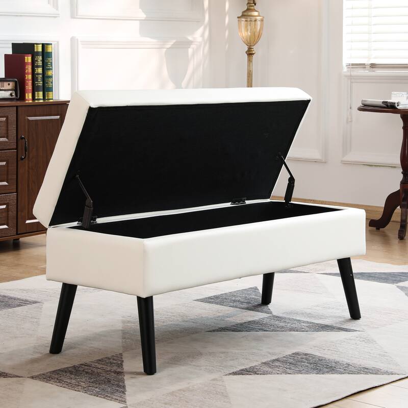 Storage Bench with Storage Bench for Bedroom End of Bed Bench Foot of Bed Bench Storage Ottoman Bench 43.3" W x 17.7"