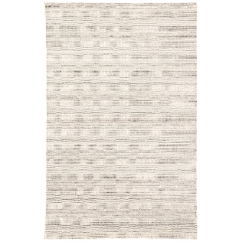 Zen Handmade Geometric Area Rug - 8' x 10' - Beige/Grey - Rectangle