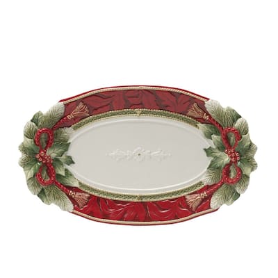 Fitz and Floyd Holiday Home Large Platter 17In