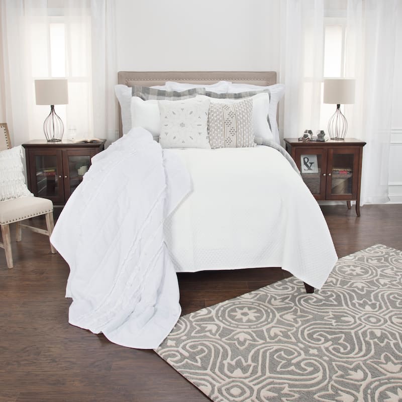 Lydia White Diamond Cotton Sham