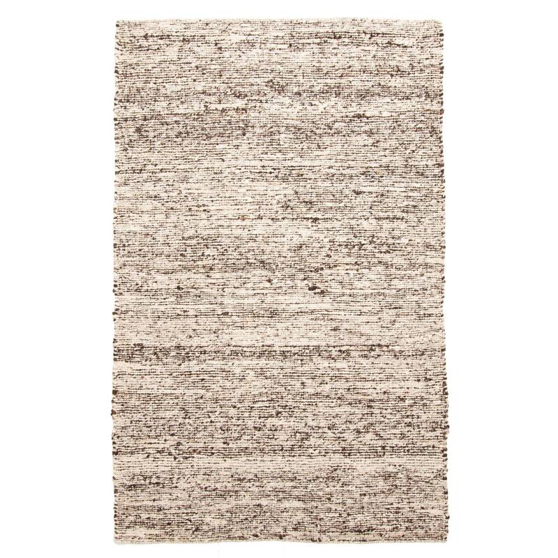 ECARPETGALLERY Braid weave Sienna Brown Wool Rug - 5'1 x 8'1