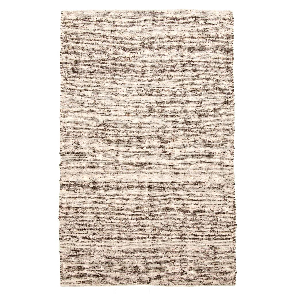 ECARPETGALLERY Braid weave Sienna Brown Wool Rug - 5'1 x 8'1