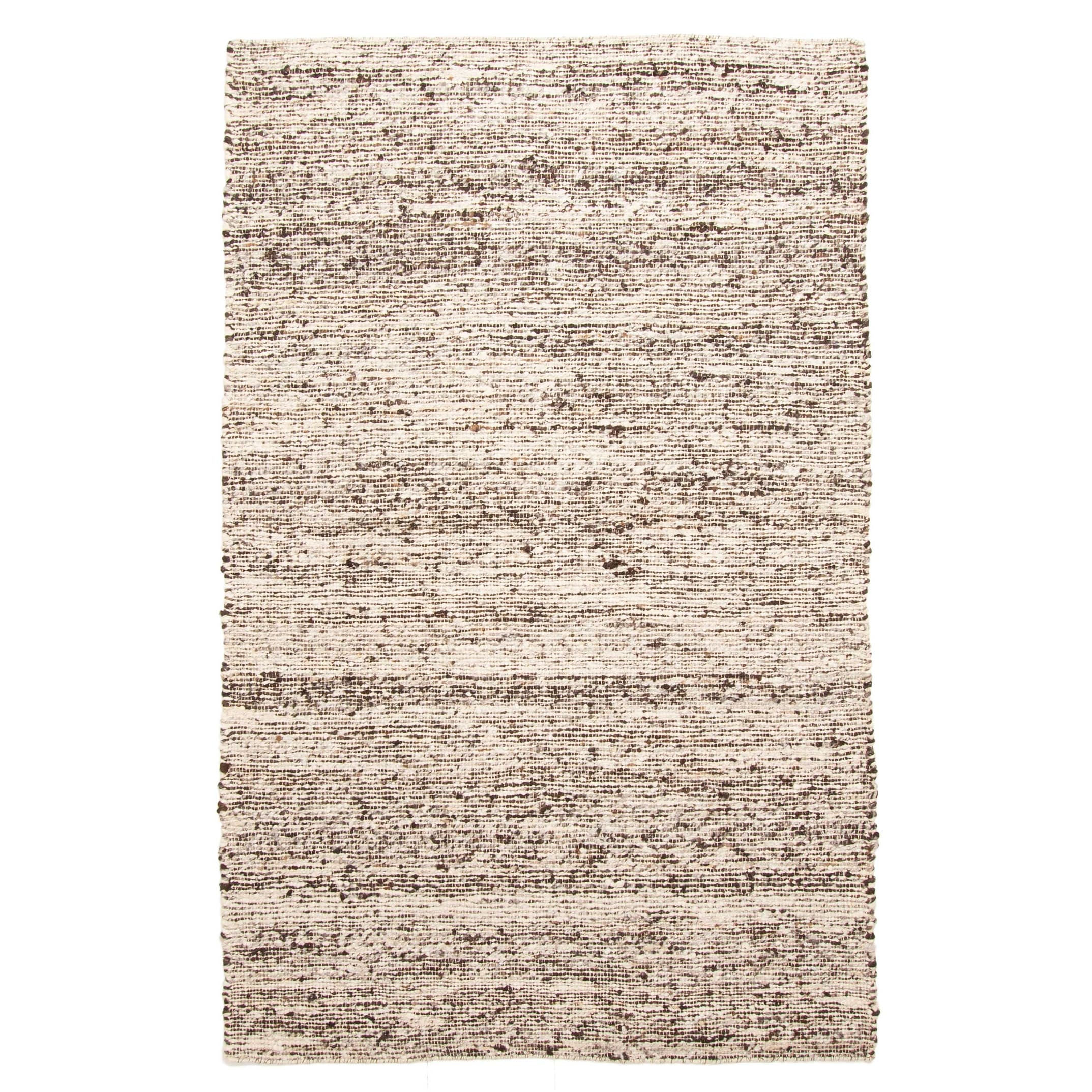 ECARPETGALLERY Braid weave Sienna Brown Wool Rug - 5'1 x 8'1