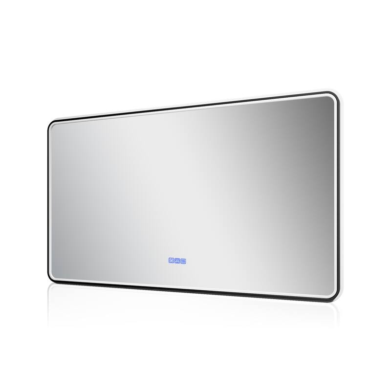 ExBrite Bathroom LED Mirror with Defog, Stepless Dimming - 55" x 36"