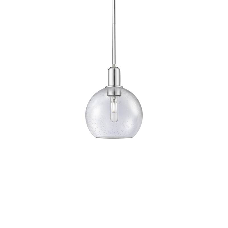 Innovations Lighting 716-1S-11-8 Athens Pendant Athens 8" Wide Mini - Polished Chrome / Seedy