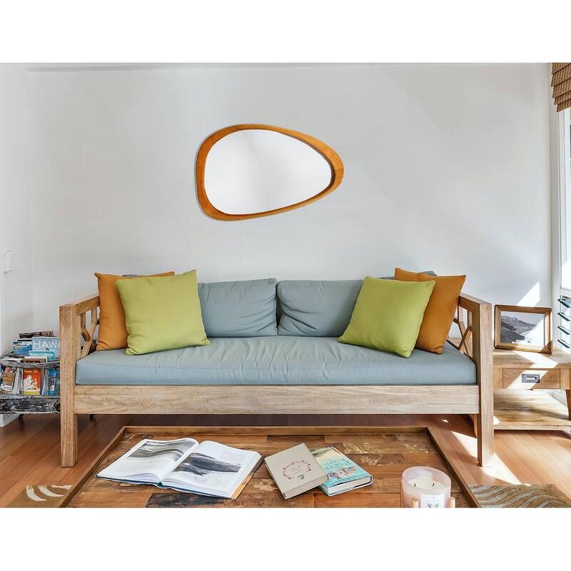 NOVA Natural Wood Frame Asymmetrical Mirror