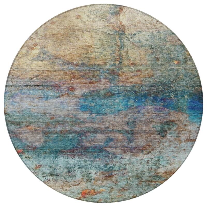 HomeRoots Abstract Transitional Rectangle Outdoor Rug