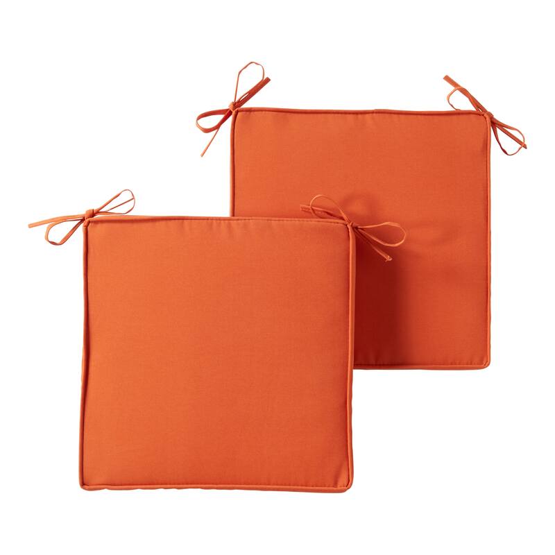 Greendale Home Fashions 18" Square Outdoor Chair Pad (Set of 2) - Rust