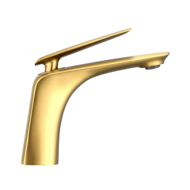 Single Handle Bathroom Sink Faucet with Pop Up Drain and Water Supply Hose, Anti Fingerprint, Anti Corrosion, Scratch Resistant
