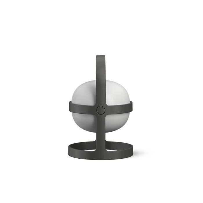 Soft Spot Solar Circular Lantern, Slate Gray