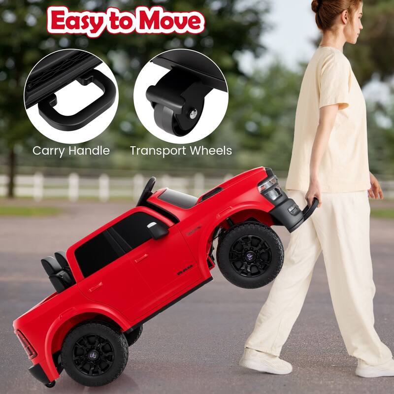 Gymax 24V 2 Seater Ride on Truck w/Remote Control 3 Speeds Bluetooth