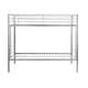 preview thumbnail 4 of 6, Silver Twin over Twin Size Metal Bunk Bed with Ladder and Fence for for Bedroom, Kids, Boys and Girls