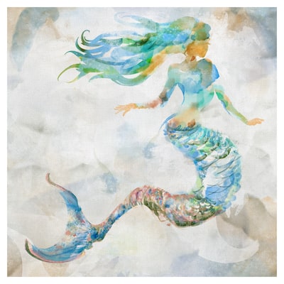 Watercolor Mermaid II by Studio Arts Canvas Art Print