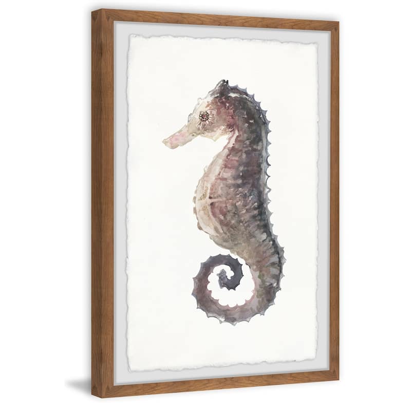 Stiff Seahorse Framed Wall Art, Coastal Serenity - Tranquil Ocean-Inspired Wall Décor