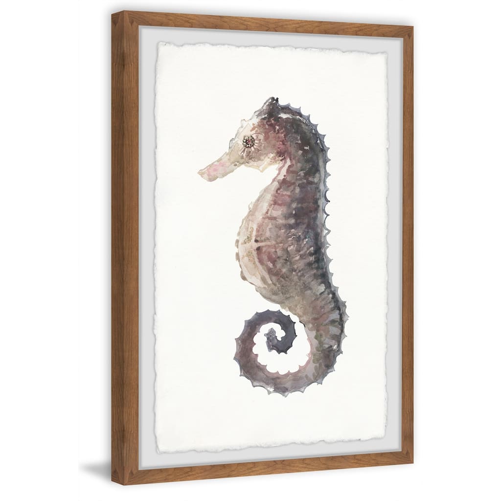 Stiff Seahorse Framed Wall Art, Coastal Serenity - Tranquil Ocean-Inspired Wall Décor