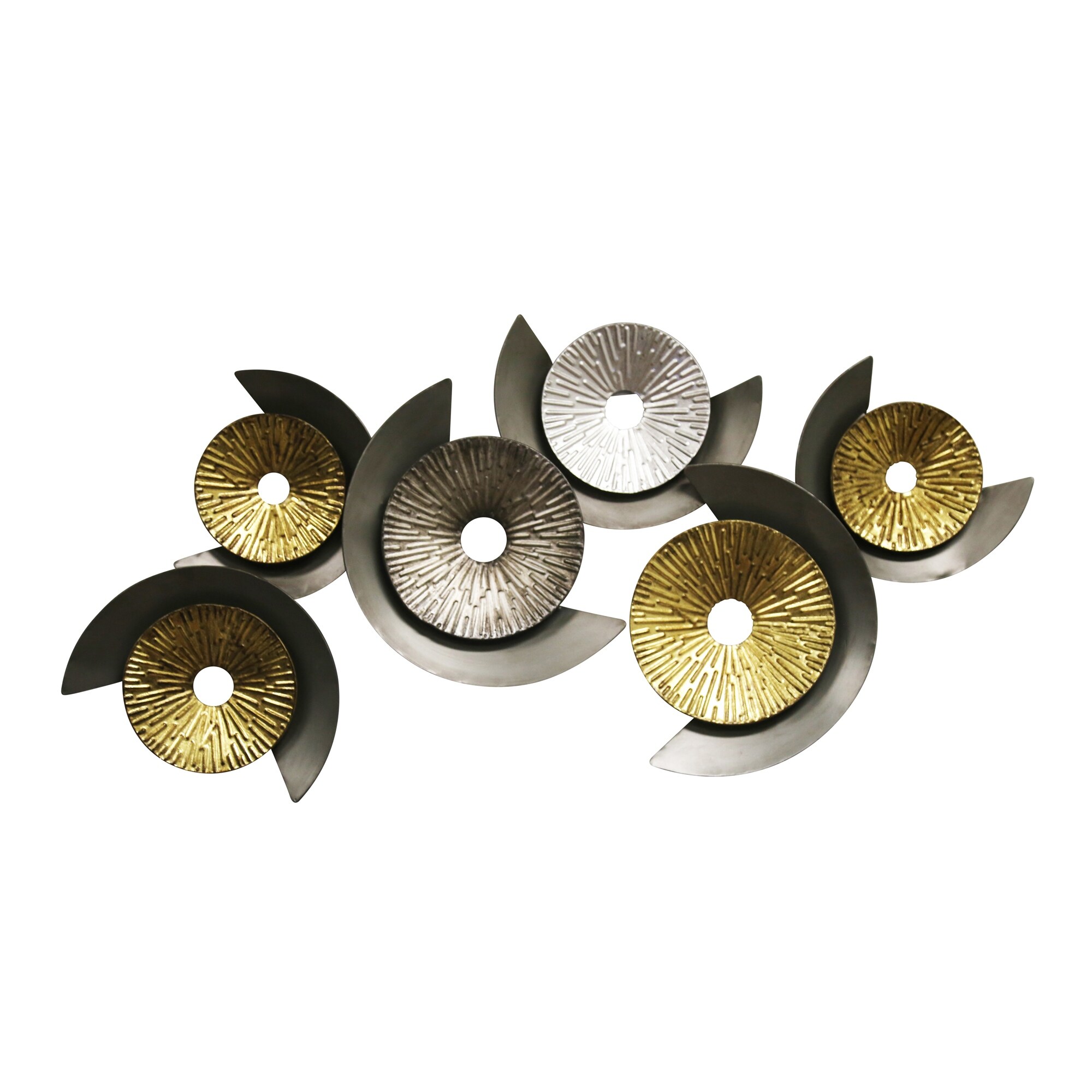 Shop Black Friday Deals Sagebrook Home Metal Wall Decor Discs 40 Multi Wb Overstock 22851395