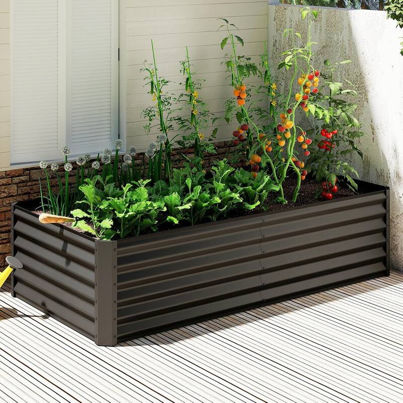 Heavy-Duty Outdoor Garden Planter Box for Vegetables with Safety Edge