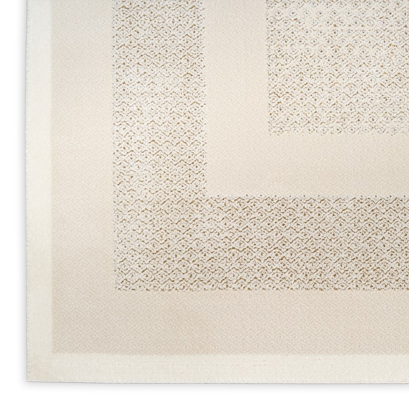 DKNY Grand Street Ivory Taupe Contemporary Chic Indoor Rug