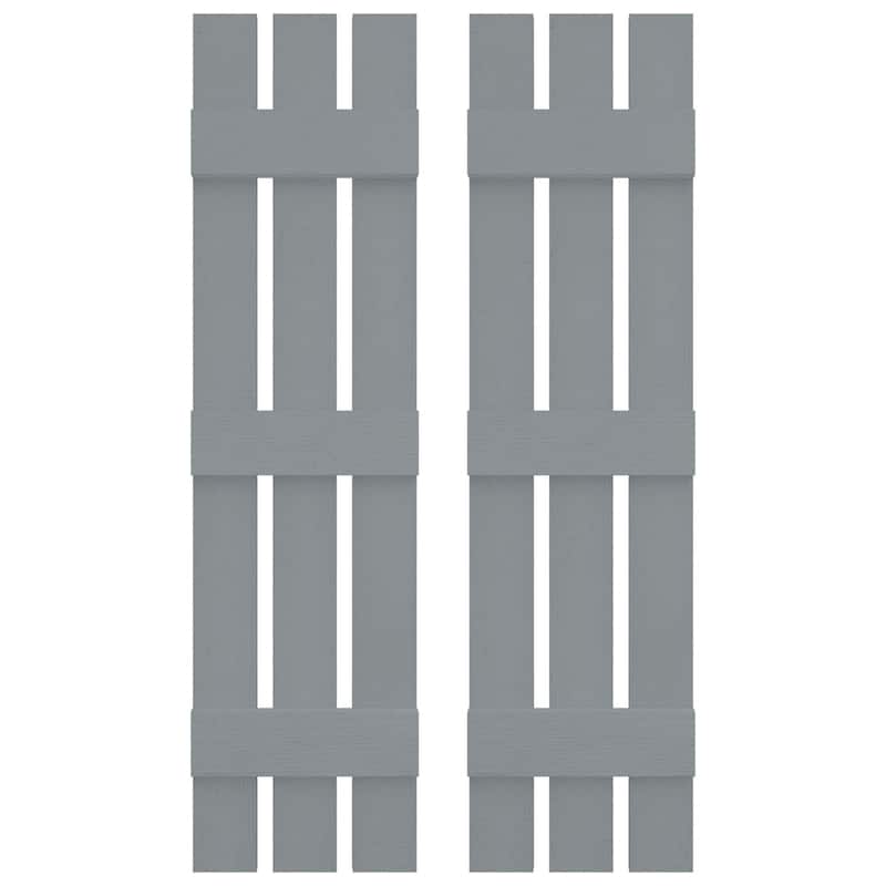Builders Edge, Standard Three Board Spaced, Board-n-Batten Shutters, Includes Matching Installation Spikes (Per Pair)