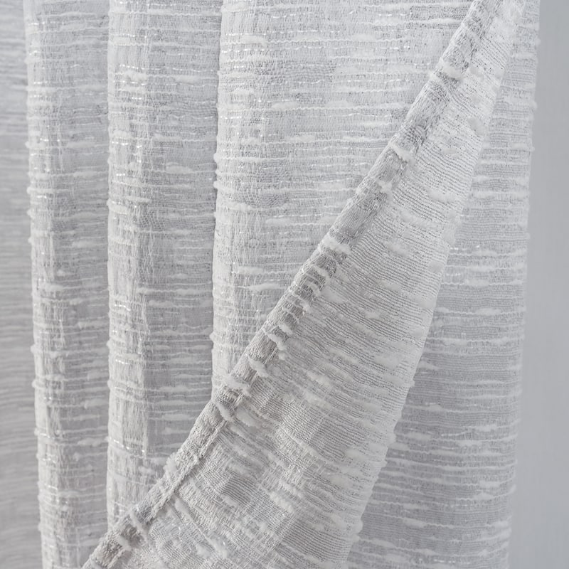 Roman Woven Textured Jacquard Window Curtain 90"