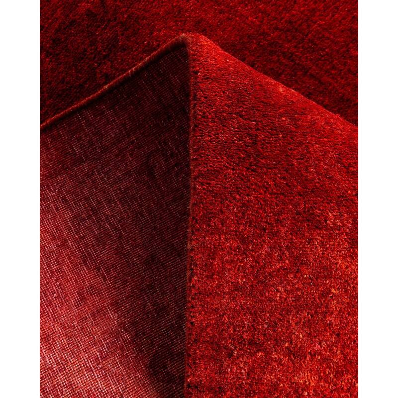 Contemporary Overdyed Wool Hand Knotted Runner - 2' 6" x 4' 2"