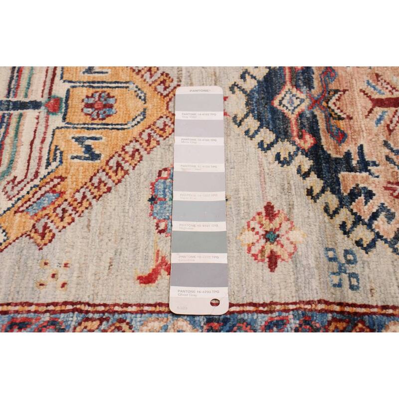 ECARPETGALLERY Hand-knotted Aryana Grey Wool Rug - 2'7 x 8'2