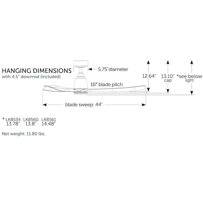 Fanimation Kute 44 inch Indoor/Outdoor Smart Ceiling Fan with Remote - Dark Bronze