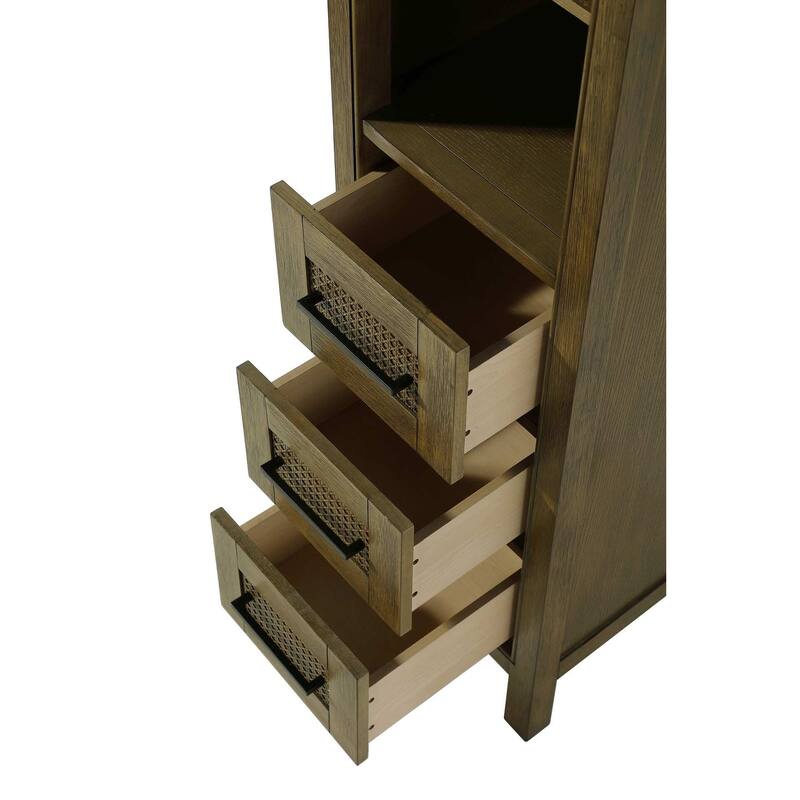 Winslow 16-28 Inch Open Shelving Bath Storage Cabinet