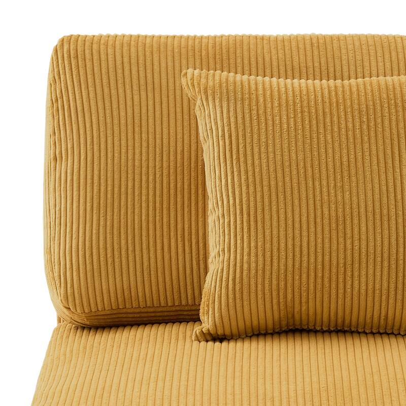 Corduroy Armchair Sofa Corner Chairs With Pillows