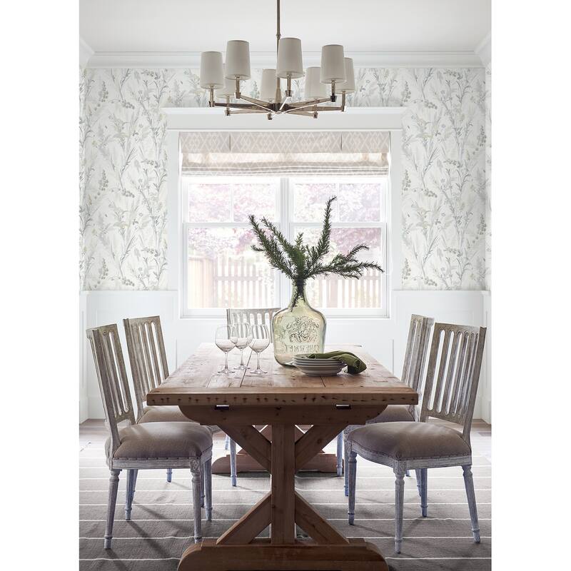 Botanical Gloucester Hillaire Wheat Meadow 33 ft L X 20.5 in W Wallpaper.