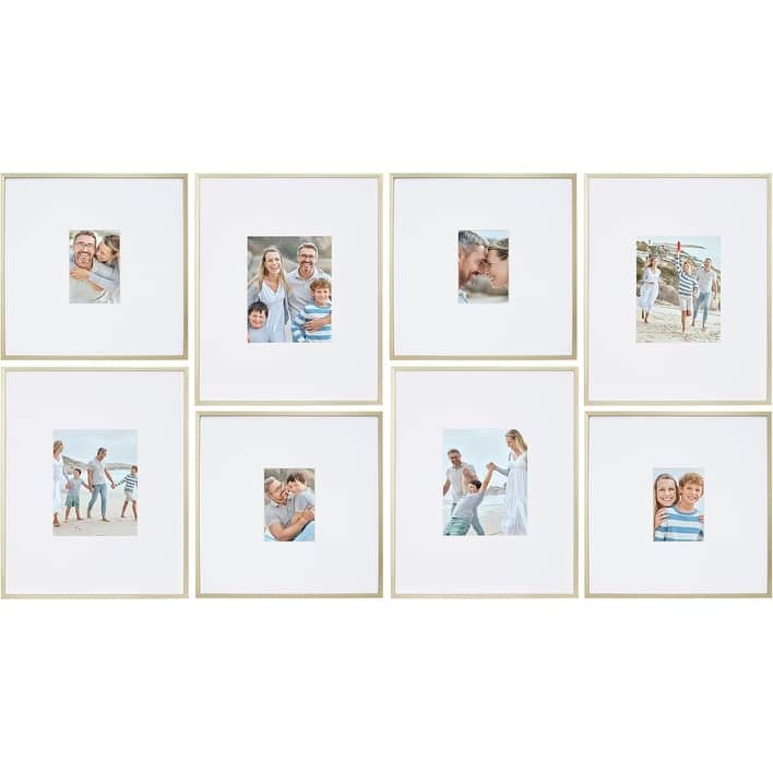 Camden Reed Arcadia 8 Piece Oversized Gallery Wall Frame, 16x20 and 16x16 Inch for Featuring 8x10 and 5x7 Inch Photographs - Bronze
