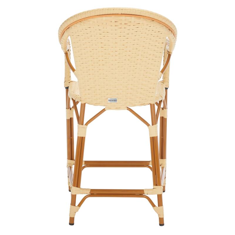 SAFAVIEH Charlize Outdoor Bistro 26-inch Counter Stool with Arms - 23Wx26Dx43H