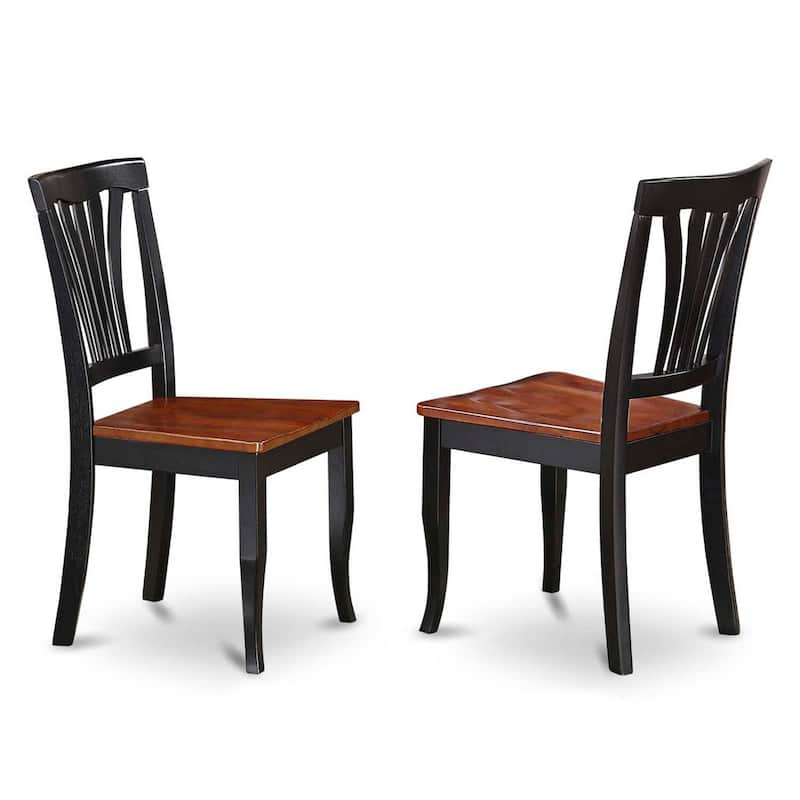 HomeStock 3-Piece Black and Cherry Finish Solid Wood Top With Dropleaf Dining Table Set