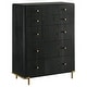 preview thumbnail 2 of 24, Arini Coastal Wood 5-drawer Bedroom Chest Black