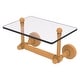 preview thumbnail 6 of 26, Allied Brass Waverly Place Collection Two Post Toilet Tissue Holder with Glass Shelf Golden Yellow