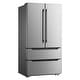 preview thumbnail 13 of 17, Cosmo 22.5 cu. ft. 4-Door French Door Refrigerator with Pull Handles in Stainless Steel, Counter Depth