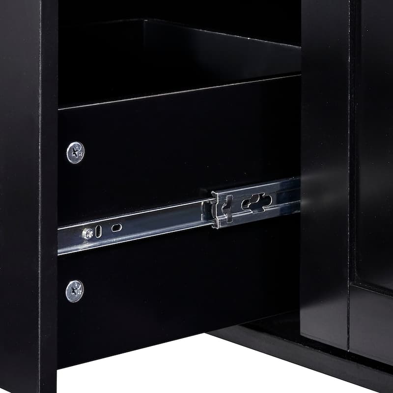 Rolling Kitchen Island with Storage, Kitchen cart with Rubber Wood Top, 3 Drawer, 2 Slide-Out Shelf and Internal Storage Rack