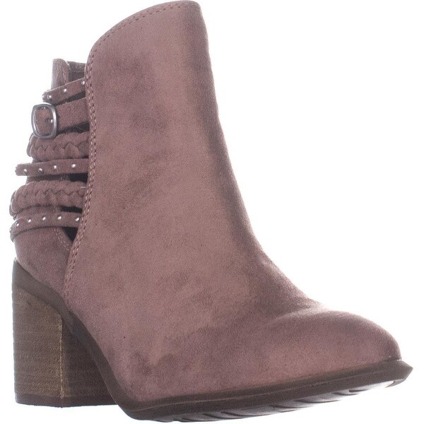 mauve ankle boots