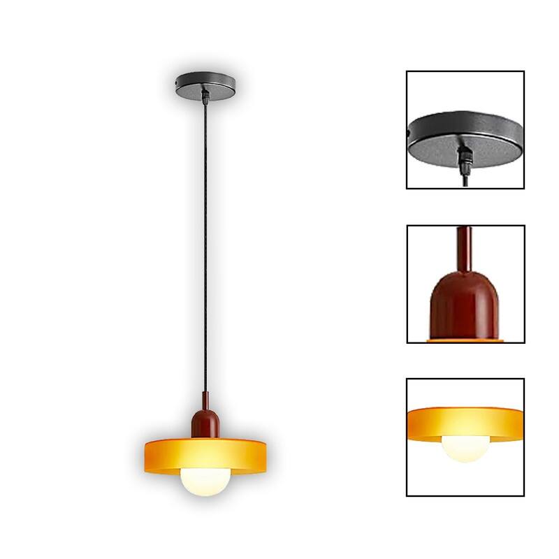 Modern hanging light orange&wine kitchen island light glass pendant light - N/A